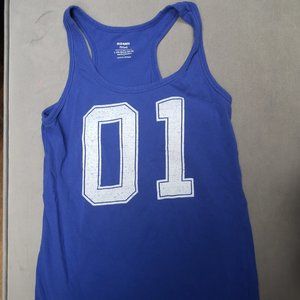 Old Navy Girls #1 Fitted tank  Blue/White Size L